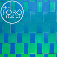 Load image into Gallery viewer, LATTICE IN CYAN and YELLOW by Shannon Fennell