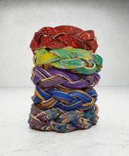 Load image into Gallery viewer, "Mystery Braid" Marbled Leather Bracelets by Pat K. Thomas