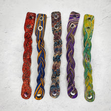 Load image into Gallery viewer, "Mystery Braid" Marbled Leather Bracelets by Pat K. Thomas