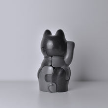 Load image into Gallery viewer, Black Maneki Neko by Brooklyn-based Locknesters are available at The FORD Studios in Marion, VA.