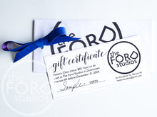 Load image into Gallery viewer, GIFT CERTIFICATE (for classes only)