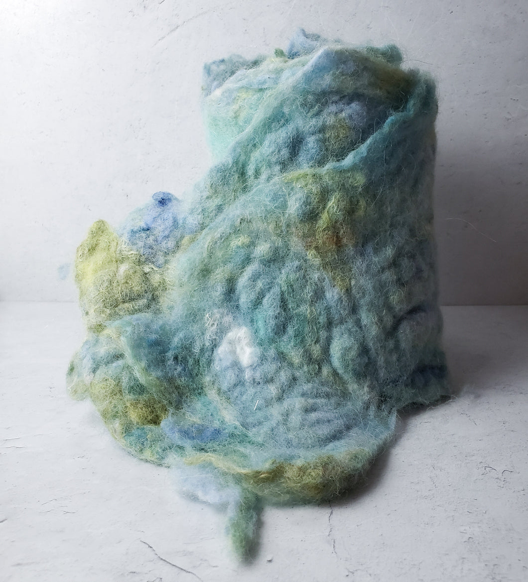 Felted Angora Scarf (Ocean Tones) by Britta Cruz