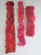 Load image into Gallery viewer, Felted Angora Scarf (Rose Tones) by Britta Cruz
