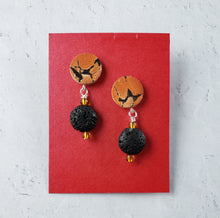 Load image into Gallery viewer, Lava Rock Earrings by Pat K. Thomas
