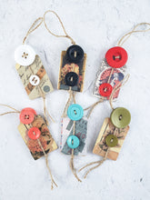 Load image into Gallery viewer, Victorian Button &amp; Tag Ornaments by R.L.
