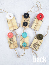 Load image into Gallery viewer, Victorian Button &amp; Tag Ornaments by R.L.
