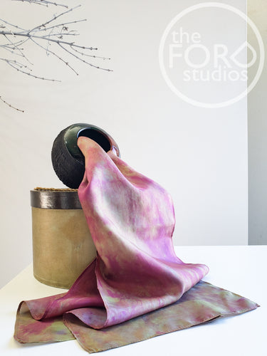 Wine & Sage Hand-Painted Silk Scarves by Deborah Adams available at The FORD Studios in Marion, VA.