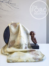 Load image into Gallery viewer, Eco Leaf Print Hand-Printed Silk Scarves by Deborah Adams
