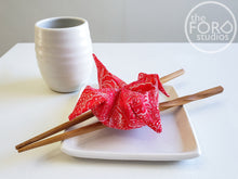 Load image into Gallery viewer, Fabric Origami Crane by Rachel Gibson
