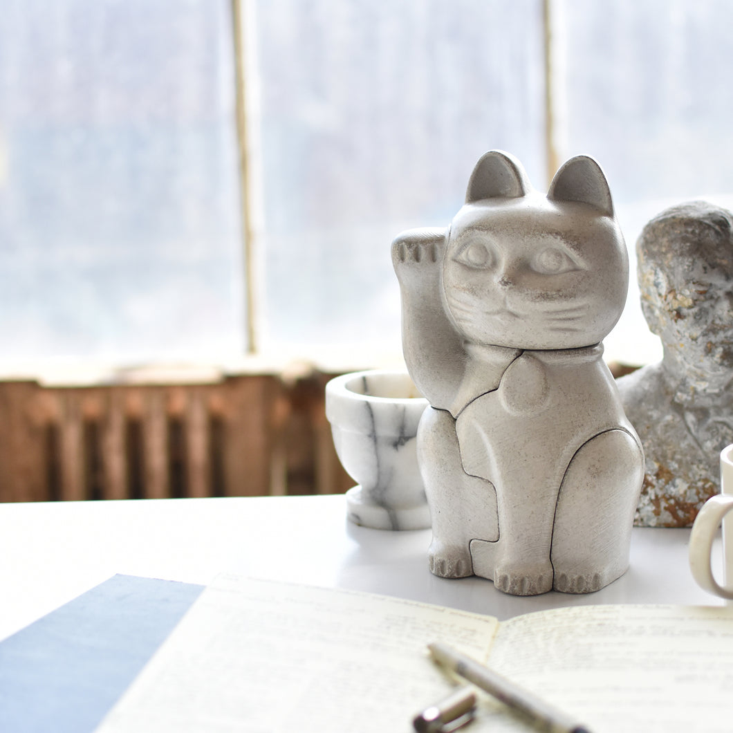 White Maneki Neko by Brooklyn-based Locknesters are available at The FORD Studios in Marion, VA.